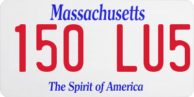 MA license plate 150LU5