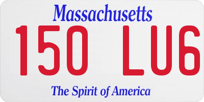 MA license plate 150LU6