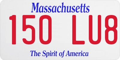 MA license plate 150LU8