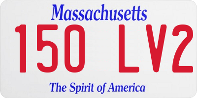 MA license plate 150LV2