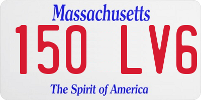 MA license plate 150LV6