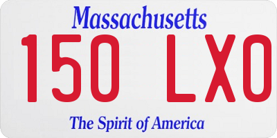 MA license plate 150LX0