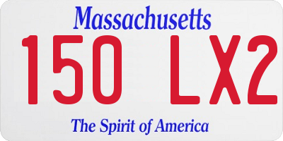 MA license plate 150LX2
