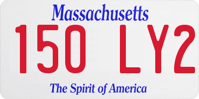 MA license plate 150LY2