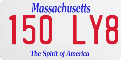 MA license plate 150LY8