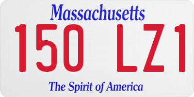 MA license plate 150LZ1