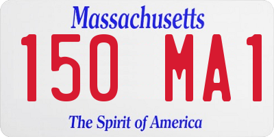 MA license plate 150MA1