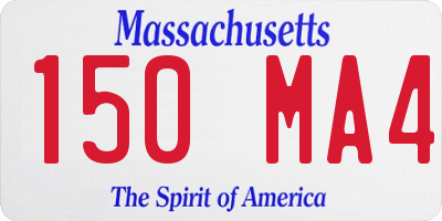 MA license plate 150MA4