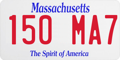 MA license plate 150MA7