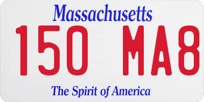 MA license plate 150MA8