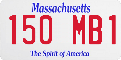 MA license plate 150MB1