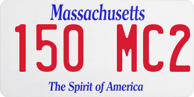 MA license plate 150MC2