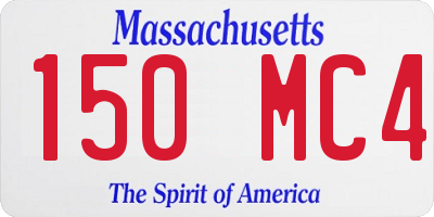 MA license plate 150MC4