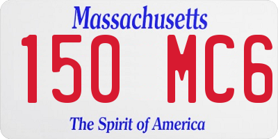 MA license plate 150MC6
