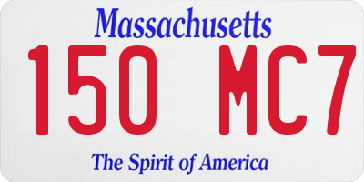 MA license plate 150MC7