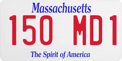 MA license plate 150MD1