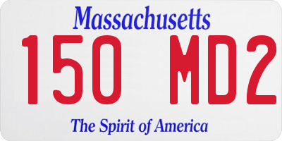 MA license plate 150MD2