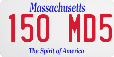MA license plate 150MD5