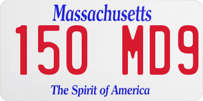 MA license plate 150MD9
