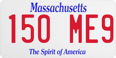 MA license plate 150ME9