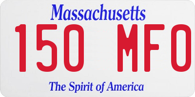 MA license plate 150MF0