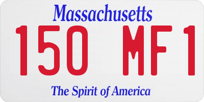 MA license plate 150MF1