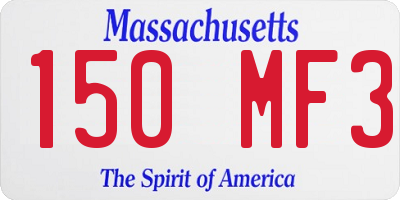 MA license plate 150MF3
