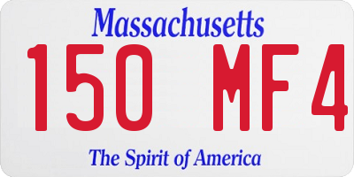 MA license plate 150MF4