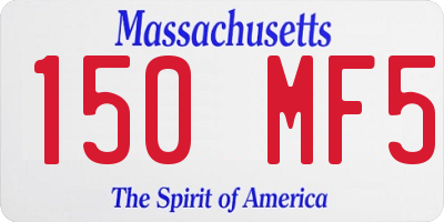 MA license plate 150MF5