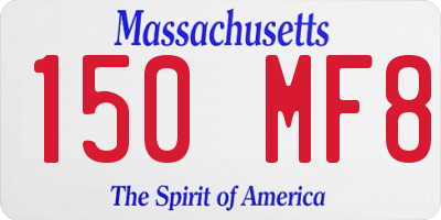 MA license plate 150MF8