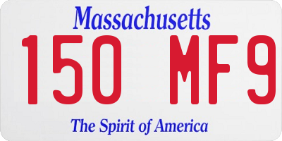 MA license plate 150MF9