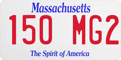 MA license plate 150MG2
