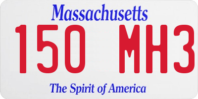 MA license plate 150MH3