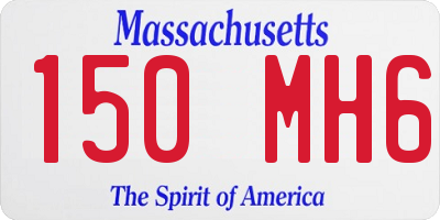 MA license plate 150MH6
