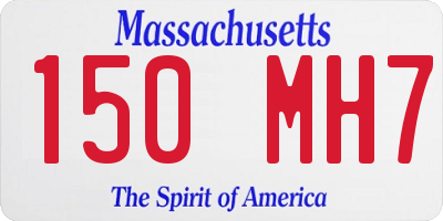 MA license plate 150MH7