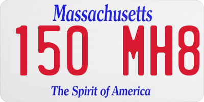MA license plate 150MH8