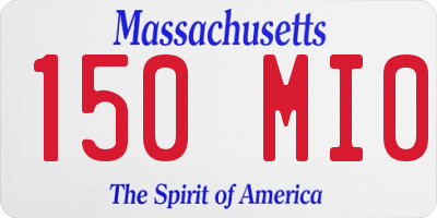 MA license plate 150MI0