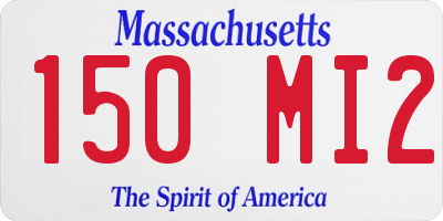 MA license plate 150MI2