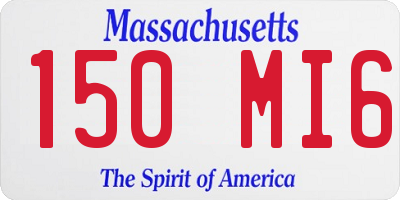 MA license plate 150MI6