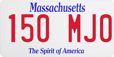 MA license plate 150MJ0