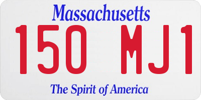 MA license plate 150MJ1
