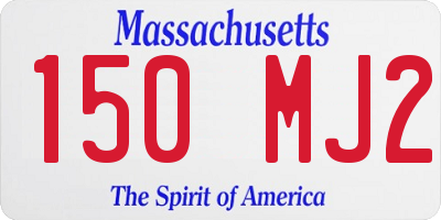 MA license plate 150MJ2