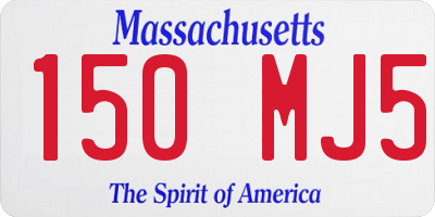 MA license plate 150MJ5