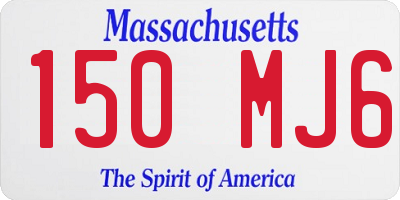 MA license plate 150MJ6