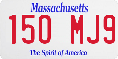 MA license plate 150MJ9