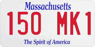 MA license plate 150MK1