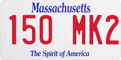 MA license plate 150MK2