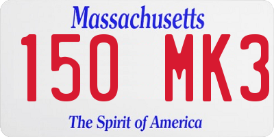 MA license plate 150MK3