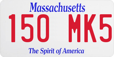 MA license plate 150MK5