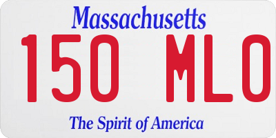 MA license plate 150ML0